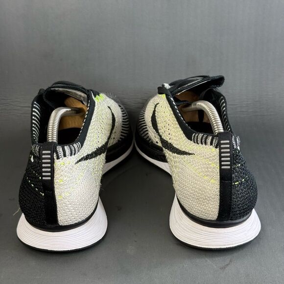 Nike Flyknit Racer Black White Volt athletic sneaker shoes men’s size 13 main image 8